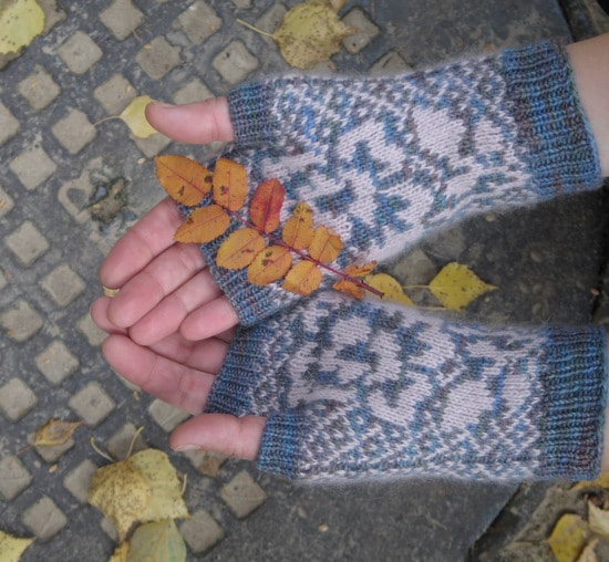 Pressed Flower mittens