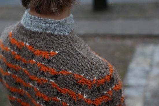 Megztinis su lapėmis