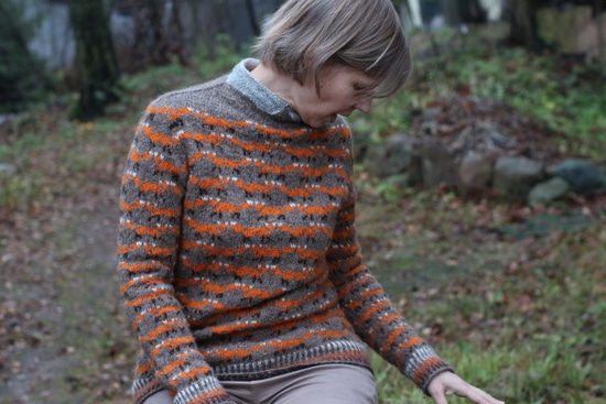 Megztinis su lapėmis