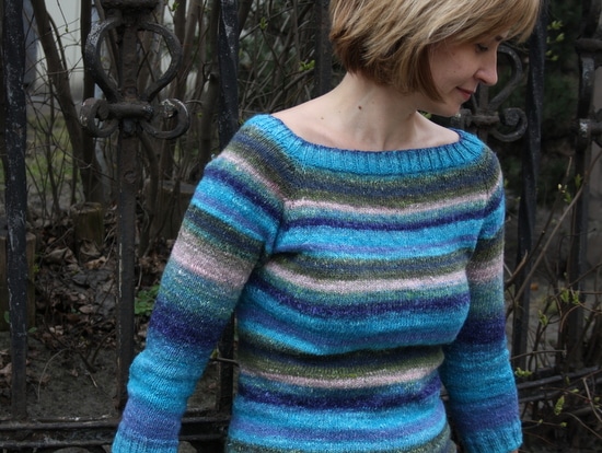 Žibuoklių megztinis
