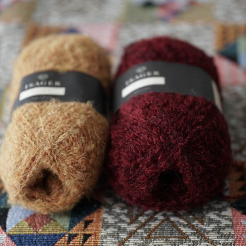 Šiltos Alpaca Boucle spalvos